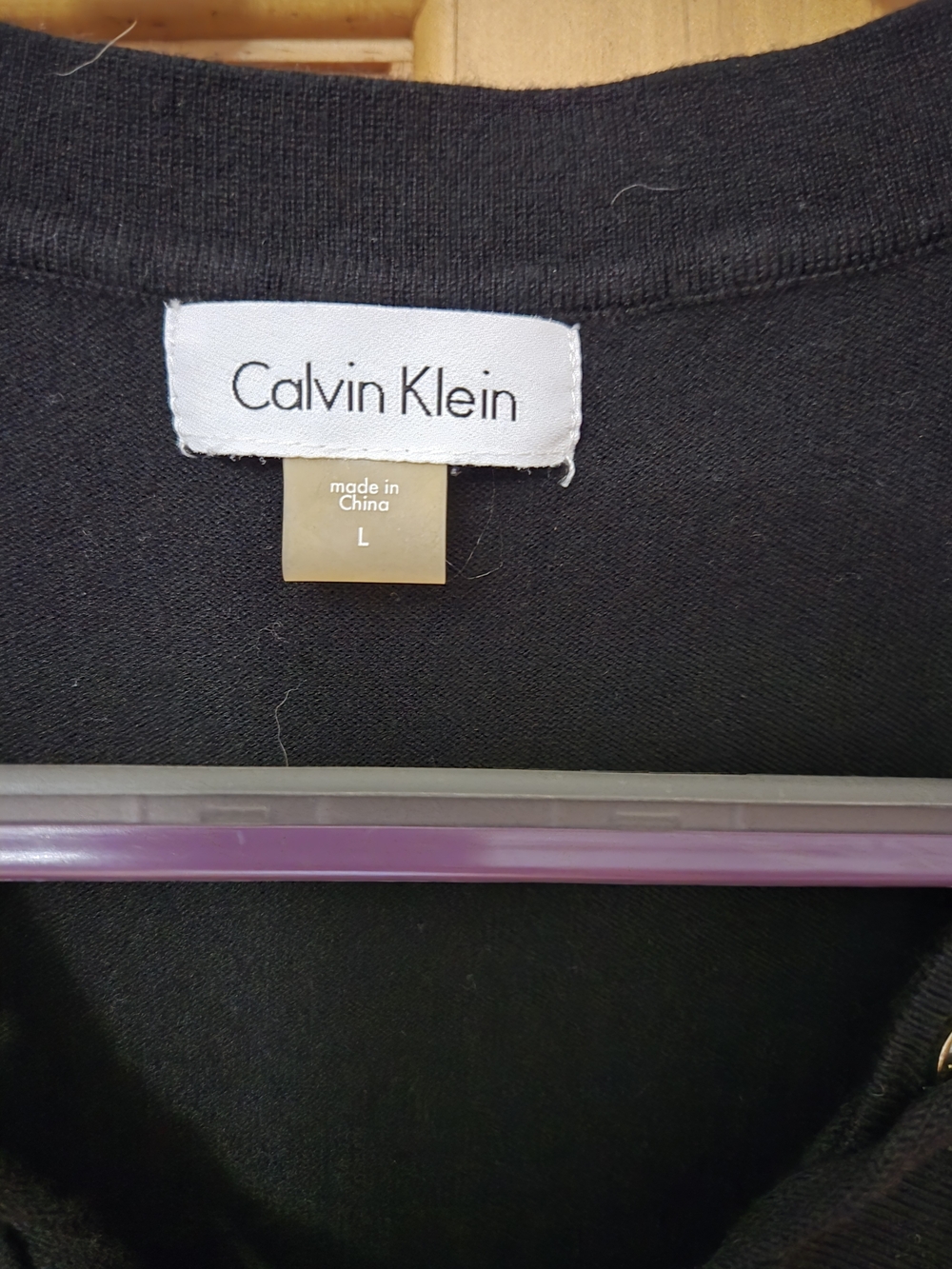 Calvin Klein Woman's Black Crewneck Sweater Dress -